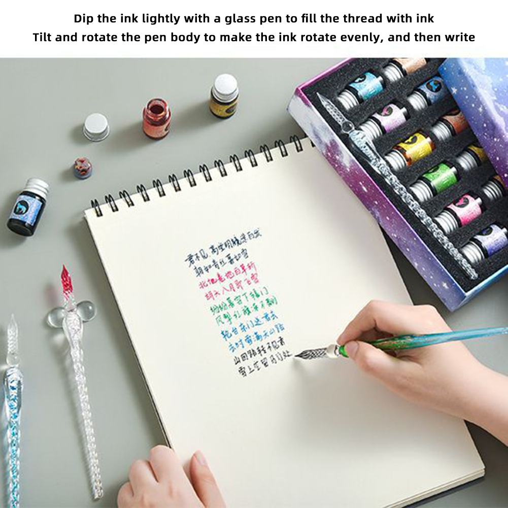 Calligraphy Pen Set - مجموعة حبر قلم تراجع الزجاج المحمول