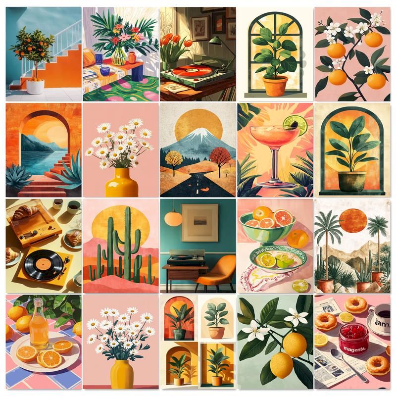 Art Craft Home - إطار GATYZTORY للرسم بالأرقام، لوحة زهور
