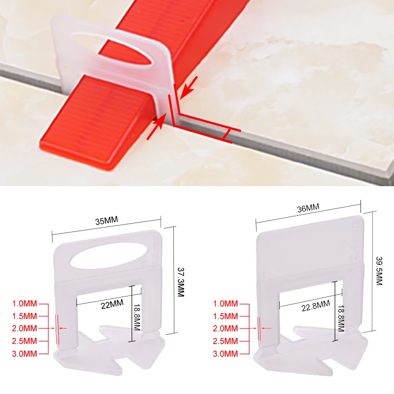 Mosaic Tile Supply - 100 قطعة من مشابك تسوية البلاط