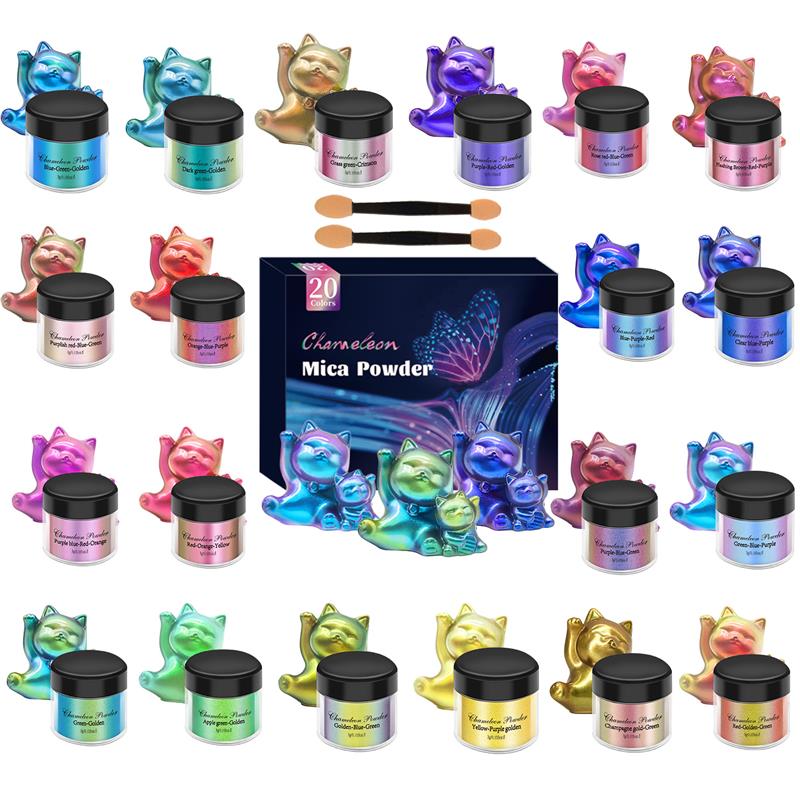 Resin Pigment Powder - مجموعة صبغة راتنجات الإيبوكسي متغيرة الألوان