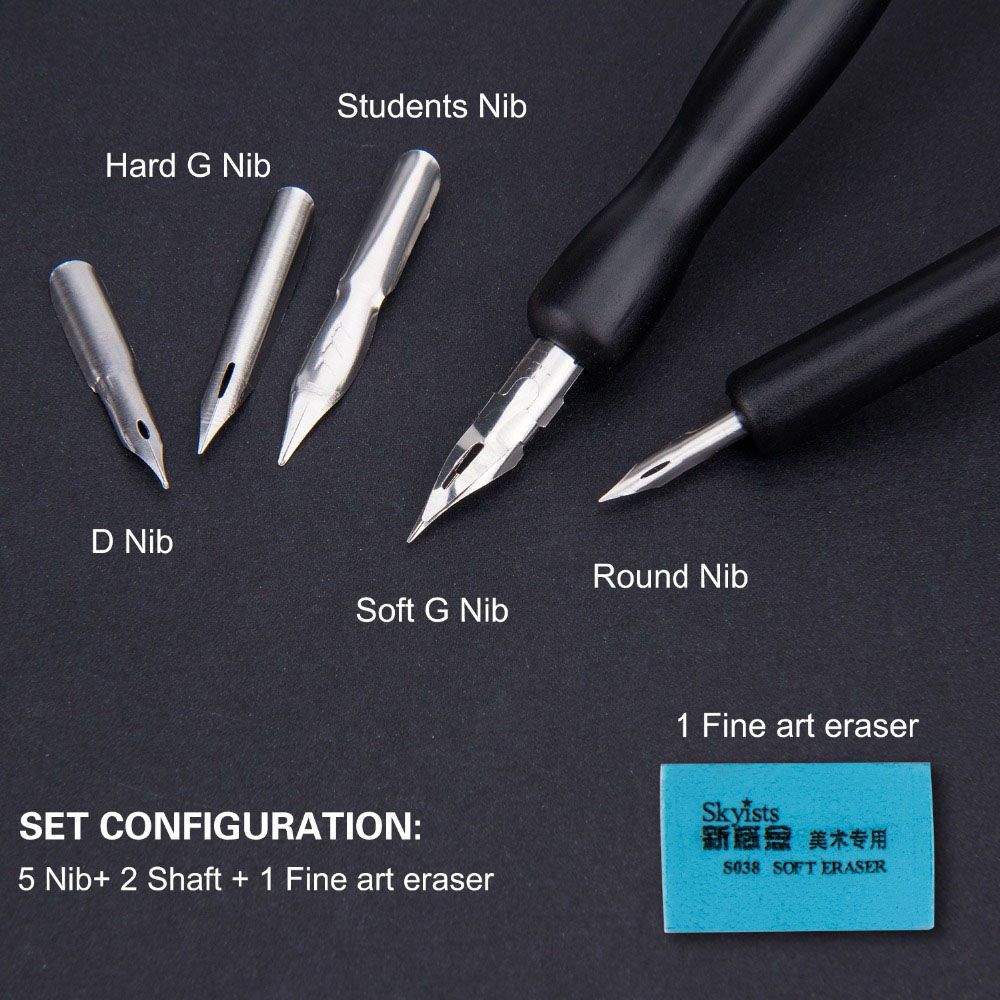 مجموعة أقلام رسم فنية للخط وال - مراجعة Calligraphy Pen Set وسعره