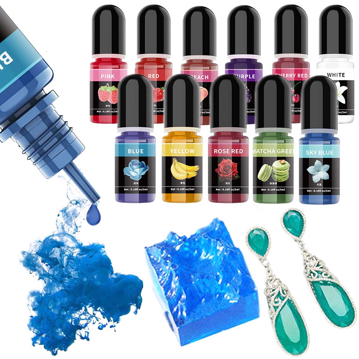 5 مللي/زجاجة الايبوكسي الراتنج - مراجعة Resin Pigment Powder وسعره